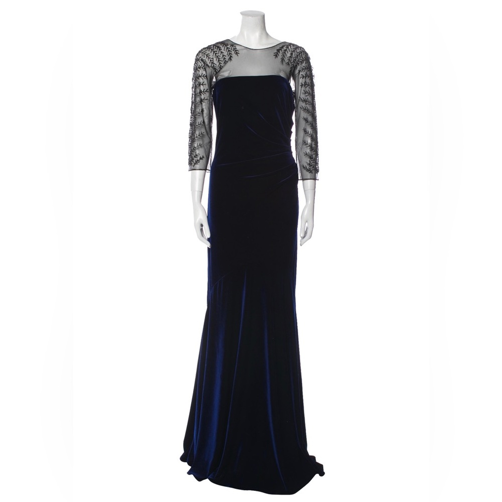 Teri Jon by Rickie Freeman Scoop Neck Long Dress w/ Tags